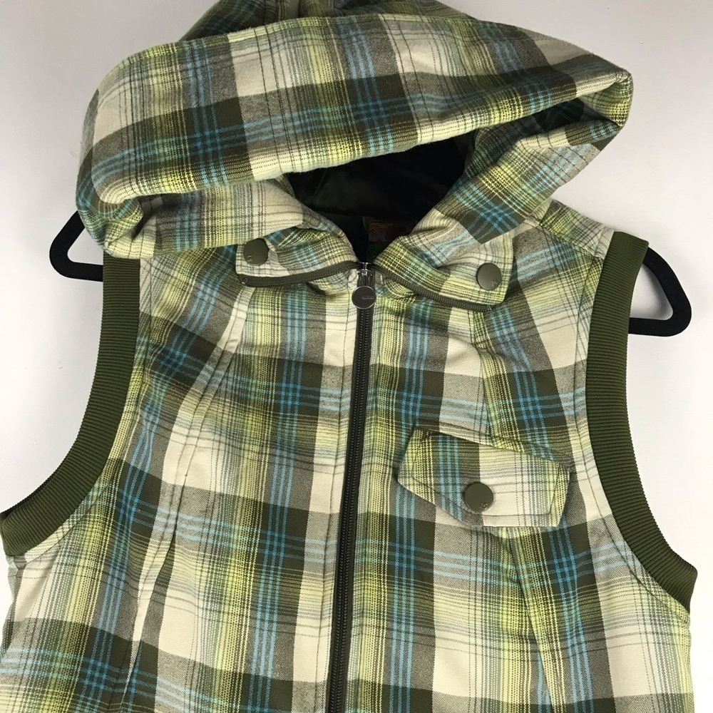 Burton Women’s Dryride Cotton Plaid Full Zip Vest Hoodie Size M. - Picture 3 of 7